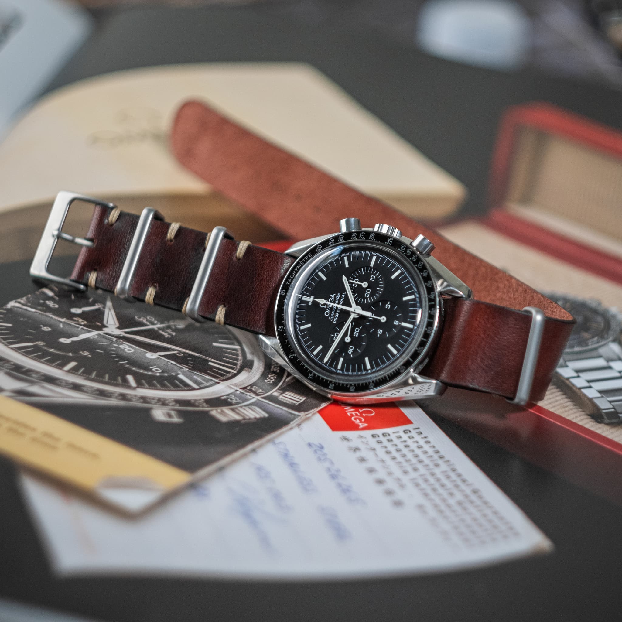 Omega speedmaster leather nato hotsell