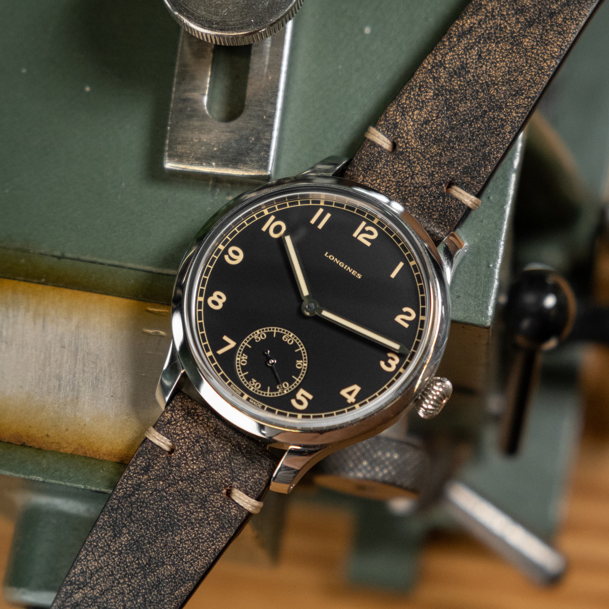 Rustic leather watch online strap