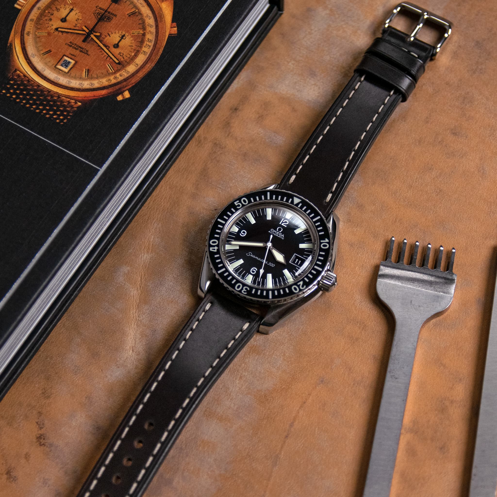 Cordovan discount leather strap