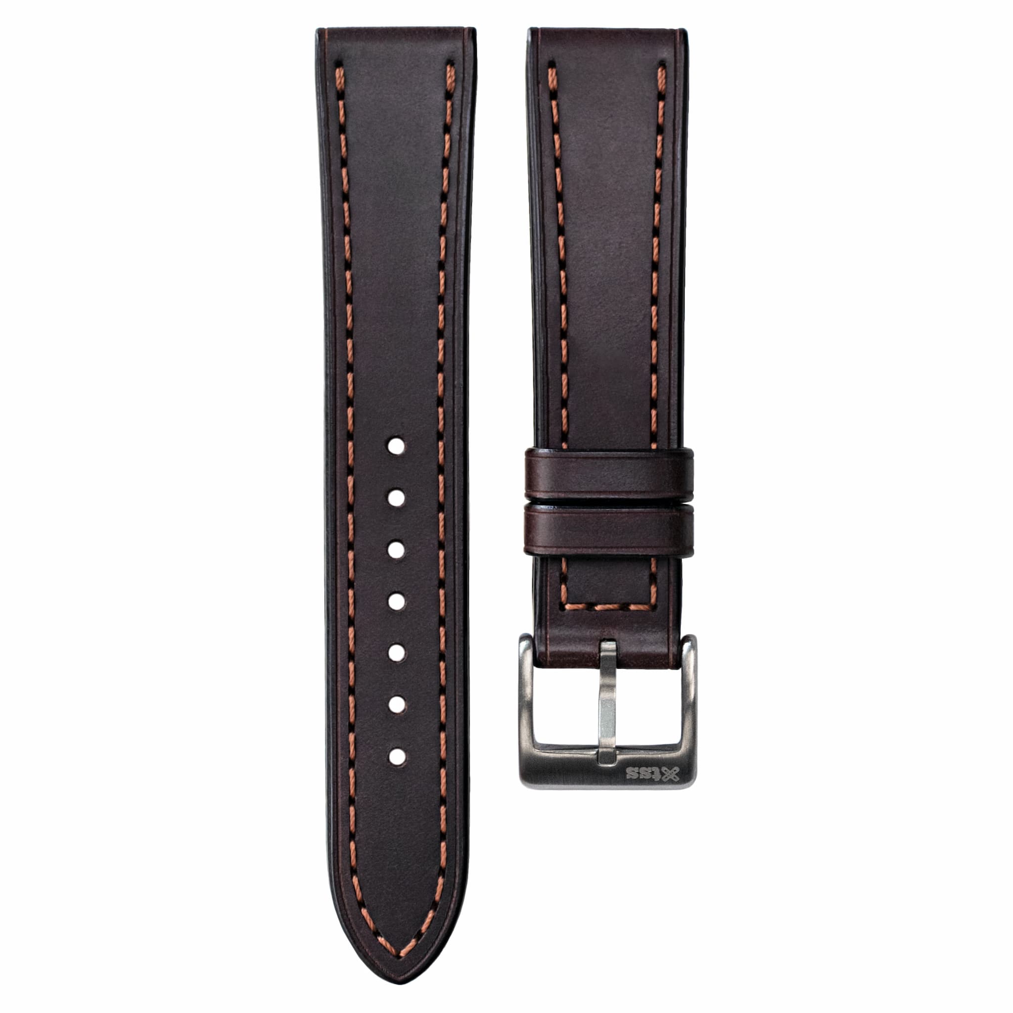 Dark brown sale leather watch strap