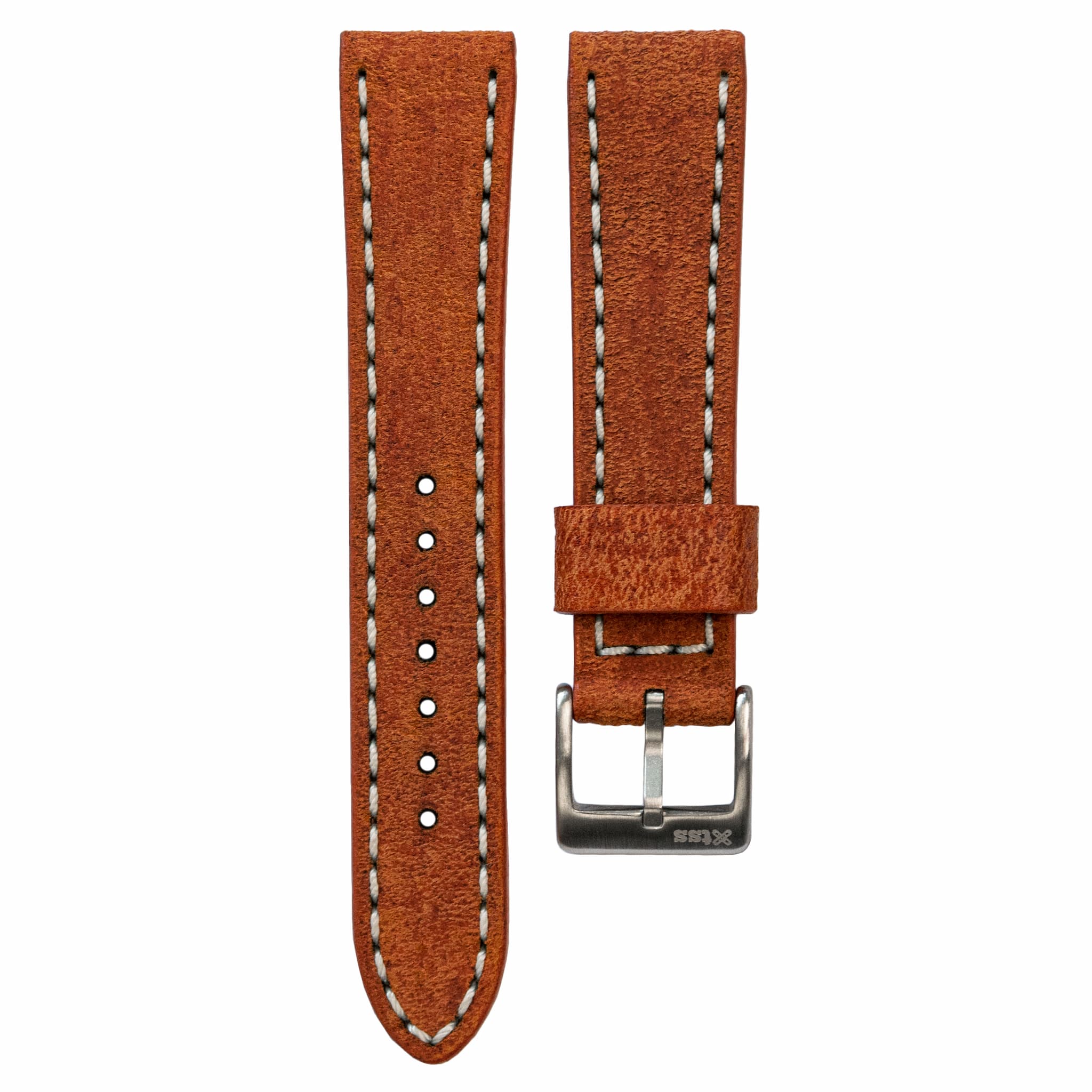 Distressed Brown Leather Watch Strap