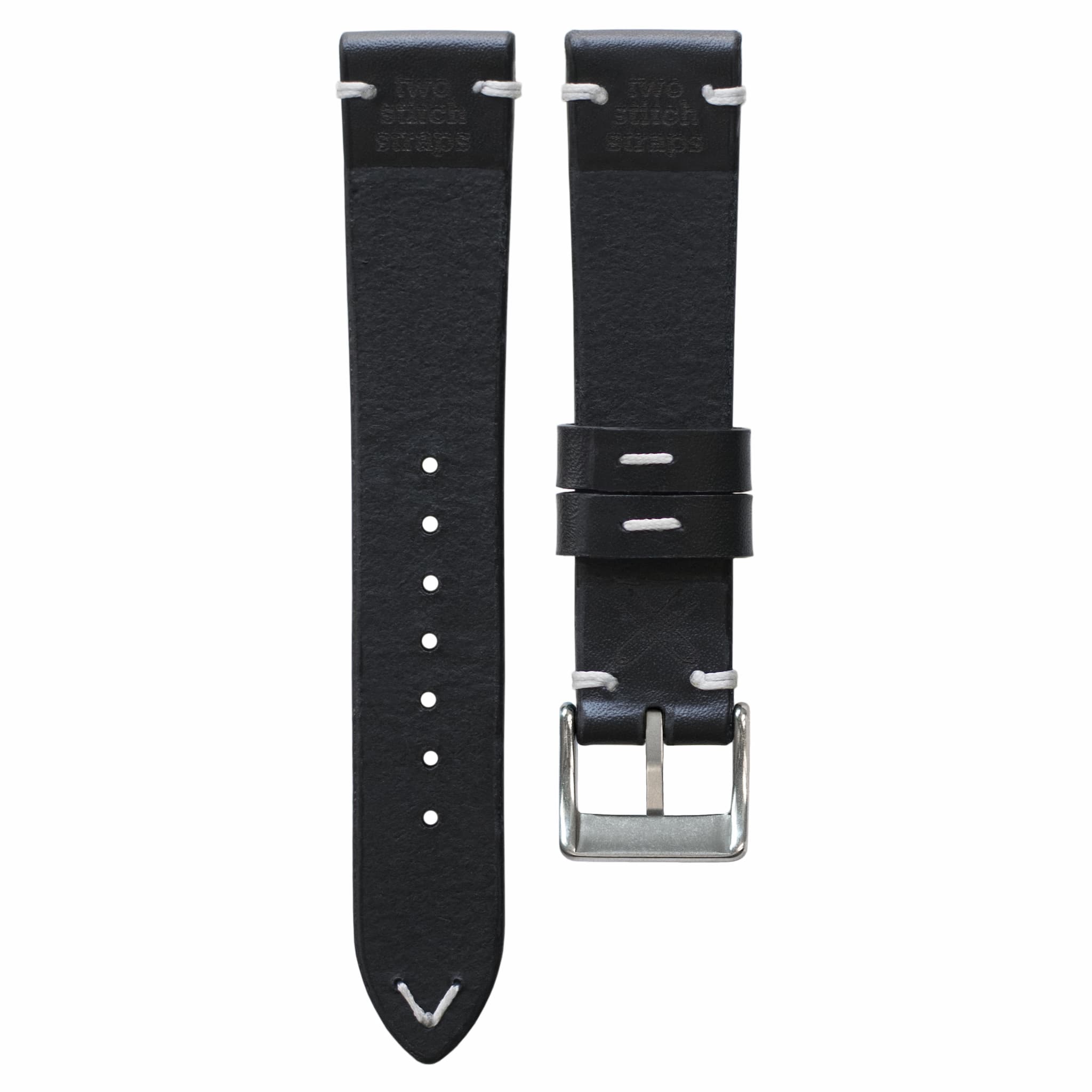 Black Leather outlet 2 Piece 26mm Watch Strap