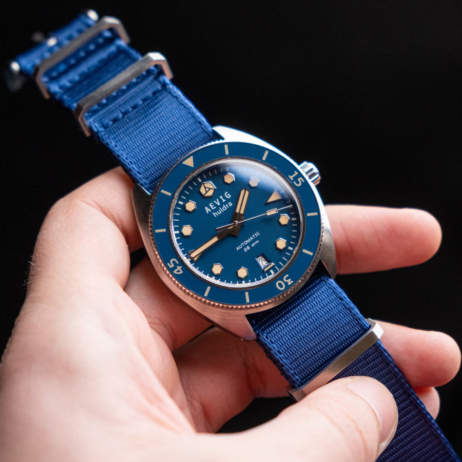 Blue Nylon Military Watch Strap