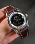 Full-Stitch Burgundy Shell Cordovan Leather Watch Strap