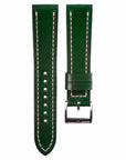 Full-Stitch Emerald Green Shell Cordovan Leather Watch Strap